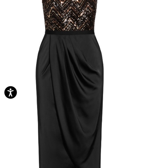 City Chic sequin bodice bronze black party dress New - Picture 3 of 5